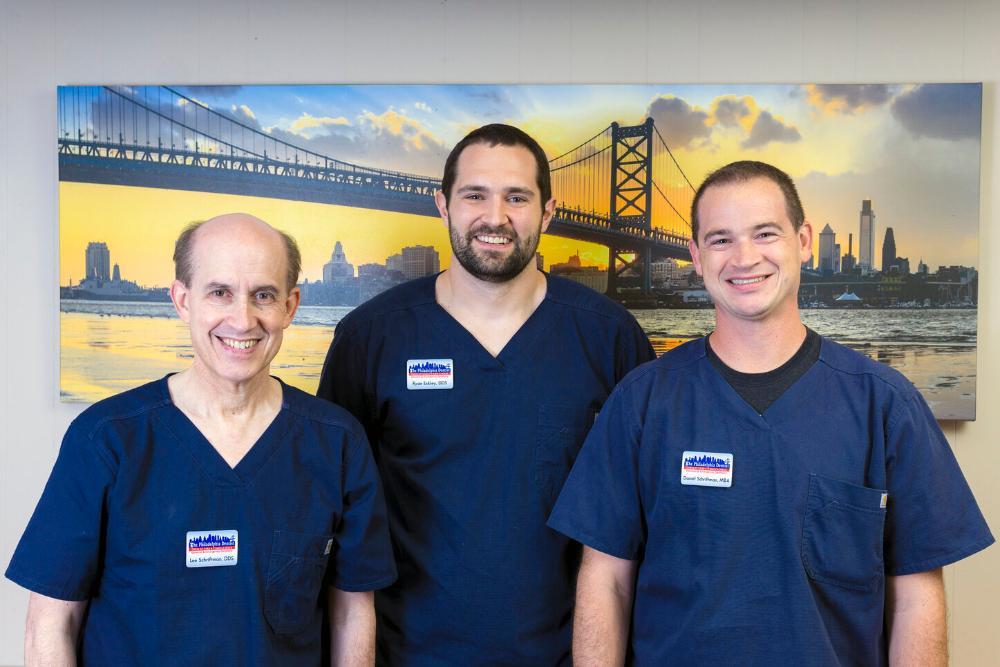 Dr. Schriftman, Dr. Eckley, and business manager Daniel Schriftman