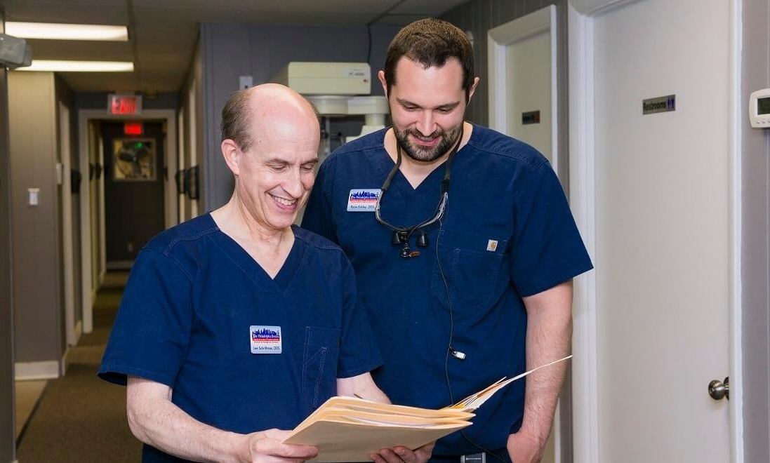 Dr. Schriftman and staff member